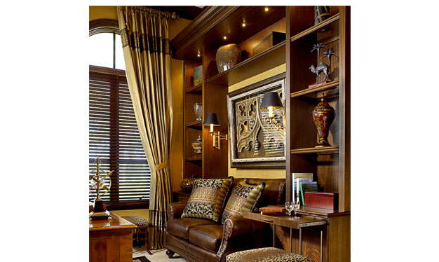 Top Tacked silk Side Panels, Window Treatment